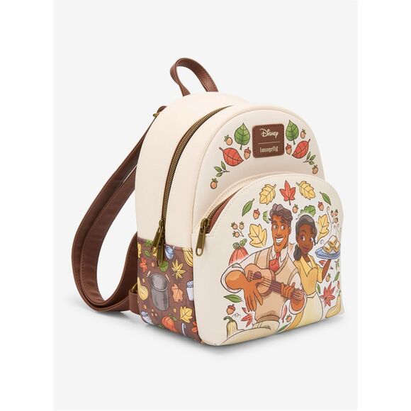 Loungefly Disney The Princess & The Frog Fall Leaves Mini Backpack - Picture 3 of 5